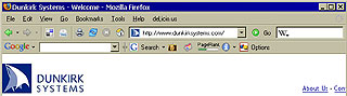 Firefox browser with Google and Wikipedia search