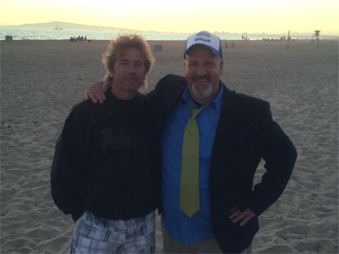 photo of Glenn Letham and Mike Maddaloni at Nokia E73 Mode beach Party