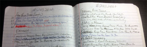 photo of notes from 28 days 28 blog posts