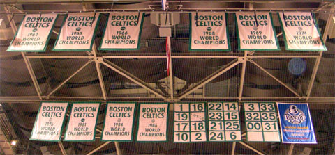 Wordless Wednesday - Celtics Banners at TD Banknorth Garden Wordless Wednesday - Celtics Banners at TD Banknorth Garden