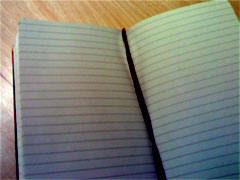 photo of blank Moleskine page