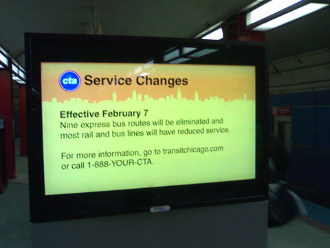 photo of CTA HDTV kiosk in Chicago