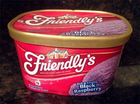 photo of Friendly’s Black Raspberry ice cream