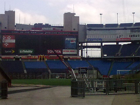 photo of empty Gillette Stadium