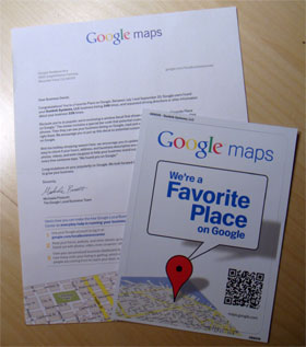 photo of Google Maps letter and decal