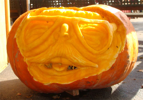 photo of carved pumpkin at Bengston’s Pumpkin Farm