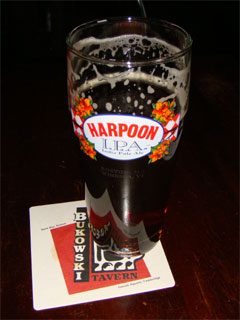 photo of pint of Harpoon IPA at Bukowski Tavern in Boston 