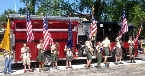 photo of Independence Day color guard in Munster Indiana