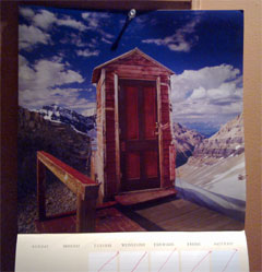 photo of outhouse calendar