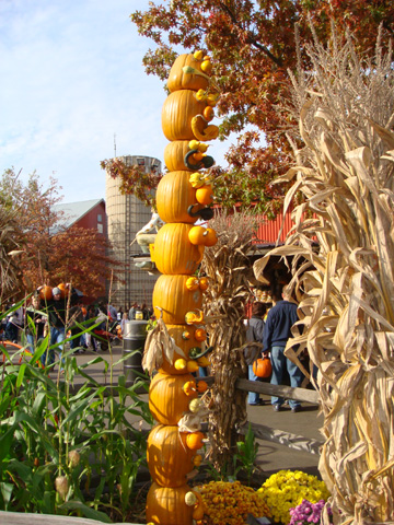 Wordless Wednesday - Pumpkin Totem Pole at Bengtson's Pumpkin Farm, Homer Glen, IL