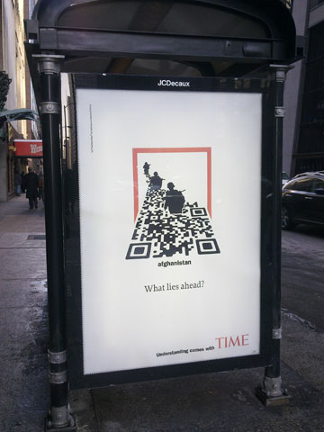 Time magazine QR code ad