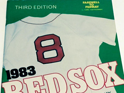 photo of 1983 Boston Red Sox program