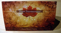 photo of Thanksgiving card