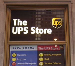 The UPS Store window