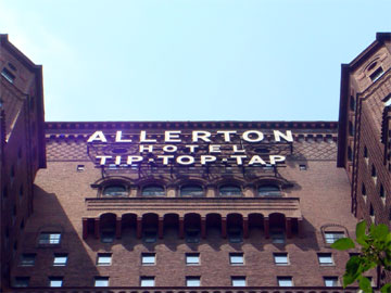 photo of Allerton Hotel Tip Top Tap sign