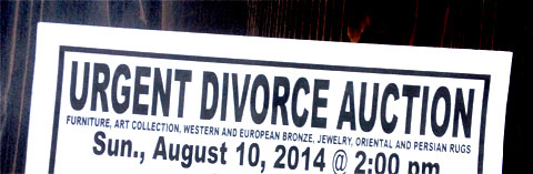 photo of a flyer for an Urgent Divorce Auction