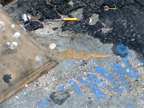 photo of Capper & Capper in sidewalk at corner of Wabash and Madison, Chicago before construction