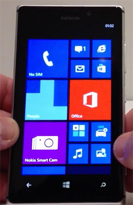 photo of Nokia Lumia 925 running Windows Phone