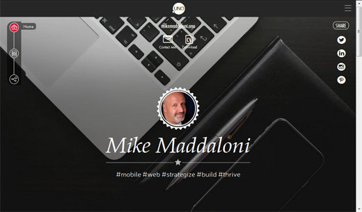 screenshot of Mike Maddaloni’s UNO Social Site