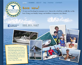 home page of Spartan Charters Web site