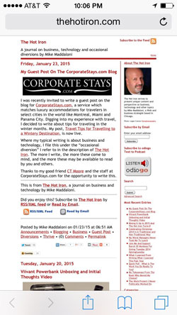 screenshot of the old design of The Hot Iron screenshot of the old design of The Hot Iron