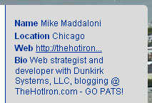 Twitter profile for thehotiron