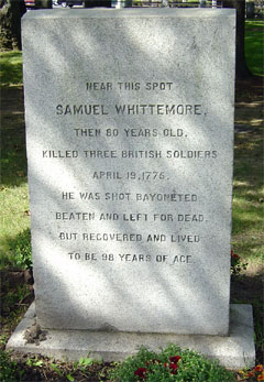 photo of Samuel Whittemore marker