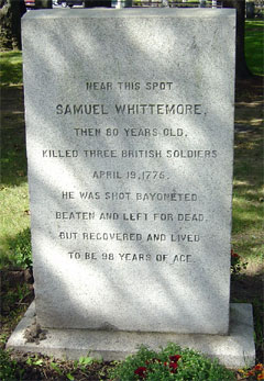 photo of Samuel Whittemore marker