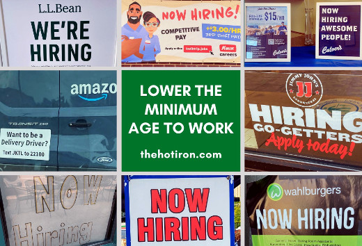 collage of hiring signs