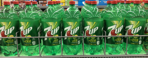 photo of 7Up soda bottles photo of 7Up soda bottles