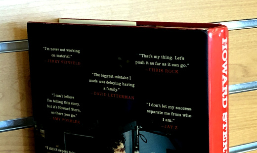 photo of the back cover of Howard Stern Comes Again