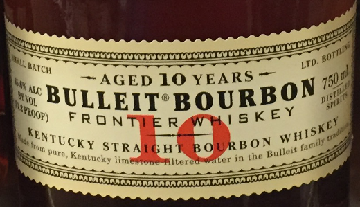 photo of Bulleit Bourbon bottle label photo of Bulleit Bourbon bottle label