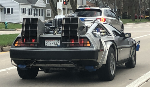 photo of DeLorean modified like in Back to the Future