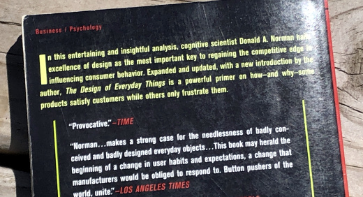 photo of back cover of The Design of Everyday Things photo of back cover of The Design of Everyday Things