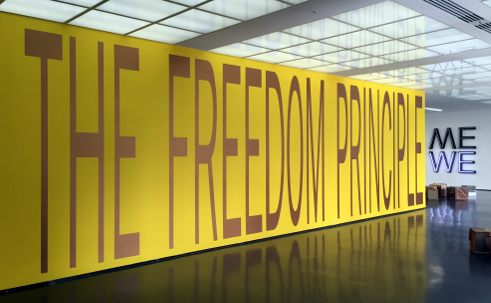 photo of The Freedom Principle mural at Museum of Contemporary Art Chicago photo of The Freedom Principle mural at Museum of Contemporary Art Chicago