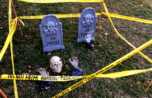 photo of Halloween zombie graveyard