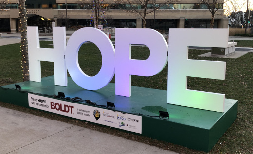photo of Hope sign in Appleton Wisconsin