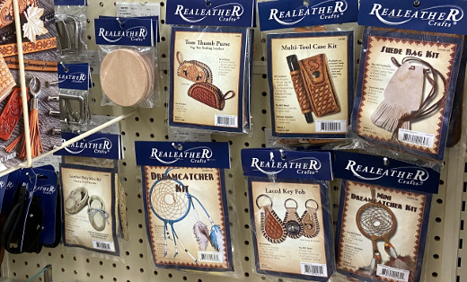 photo of leather kits at Hobby Lobby