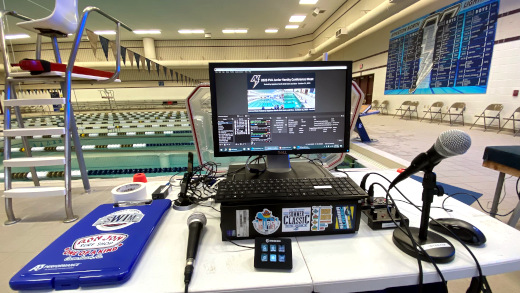 photo of livestreaming gear at Appleton North Natatorium