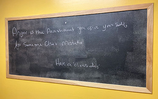 photo of motivational quote on a chalkboard