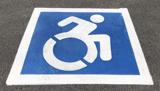 photo of new handicapped symbol photo of new handicapped symbol