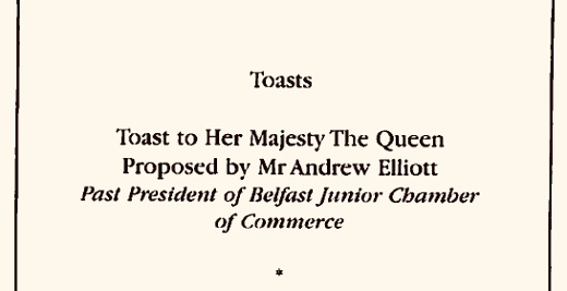 photo of toast to Her Majesty the Queen photo of toast to Her Majesty the Queen