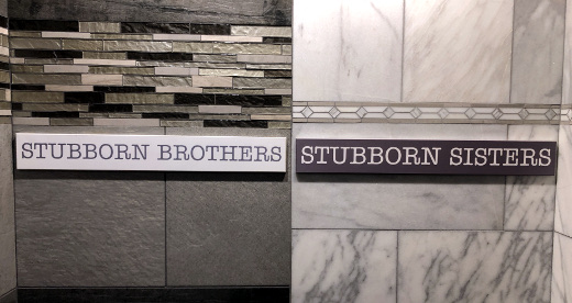 photo of restroom sign at Stubborn Brothers Brewery photo of restroom sign at Stubborn Brothers Brewery