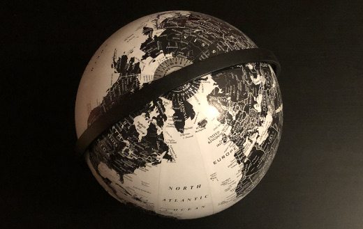 photo of a globe of the earth