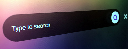 screenshot of a Web search box