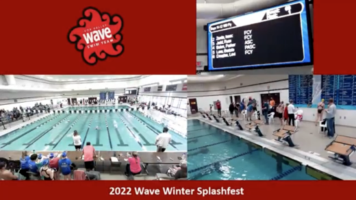 screenshot of Wave swim meet livestream scene